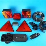 Trailer Rear Light Kit with 7 Pin Plug, Cable & Junction Box