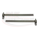 18" Strap Hinge with Gudgeon Pin - Weld-on or Bolt-on - Self-coloured