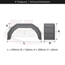Mudguards for 8" Trailer Wheels - Standard