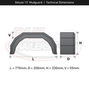 Mudguards for 13" Trailer Wheels - Deluxe
