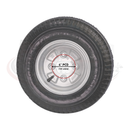 Trailer Wheel 400 x 8 with 4" PCD 4 Ply Tyre - Silver Rim