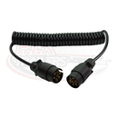 Curly Connection Lead with 7 Pin 12N Plugs - 1.5m up to 2.5m