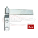 6" Strap Hinge & Bolt-on Gudgeon Pin - Zinc Plated