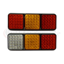 LED Triple Modular Lamps with Fog & Reverse -12v/24v