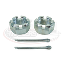 5/8" UNF Castle Nuts with Split Pins for 1" Stub Axle