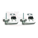 Chrome L Handle with Gasket & 2 Keys