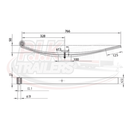 Ifor Williams Style Twin Double Parabolic Trailer Leaf Spring - C90004
