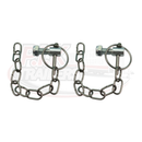 Stainless Steel Lynch Pin & Chain wih Bolt-on Lug - 6mm or 8mm