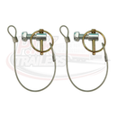 Lynch Pin on Plastic Coated Wire with Bolt-on Lug - 6mm or 8mm