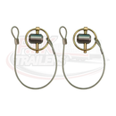 Lynch Pin on Plastic Coated Wire with Weld-on Lug - 6m or 8mm