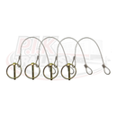 Lynch Pin on Plastic Coated Wire - 6mm or 8mm