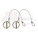 Lynch Pin on Plastic Coated Wire - 6mm or 8mm