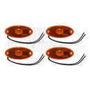 LED Oval Marker Lamp - 12v-24v - White or Amber