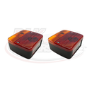 AJBA Rear Square Trailer Light - 4 functions