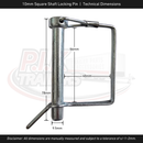 10mm Square Shaft Locking Pin