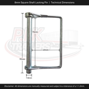 8mm Square Shaft Locking Pin
