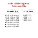 Brake Service Kit for T4 & T Brian James Trailers