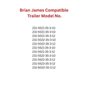 Brake Service Kit for Brain James T6 Trailers