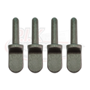 Weld-on Gudgeon Hinge Pin - Self-Coloured - 12mm