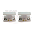 Door Retainer Plastic with Spring Claw - White