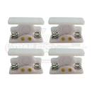 Door Retainer Plastic with Spring Claw - White