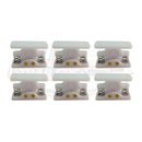 Door Retainer Plastic with Spring Claw - White