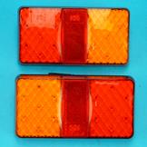 LED Autolamps - Rear Combination Lamps - Stop/Tail/Indicator & Reflector - Pair