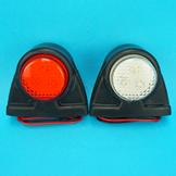 LED Autolamps Outline Marker Lamps - Red & White - Pair