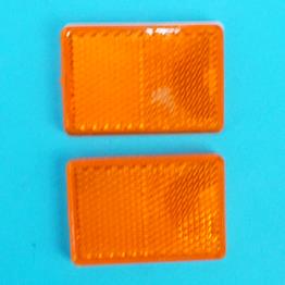 Genuine Erde/Daxara Reflectors - Amber - 57mm x 39mm - Pack of 2