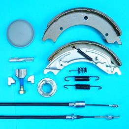Brake Shoes, Long Life Cable Set with Service Kit for TT3017