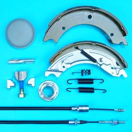 Brake Shoes, Long Life Cable Set with Service Kit for TT126G