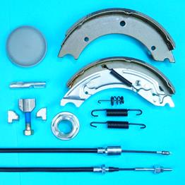 Brake Shoes, Long Life Cable Set with Service Kit for TT105G