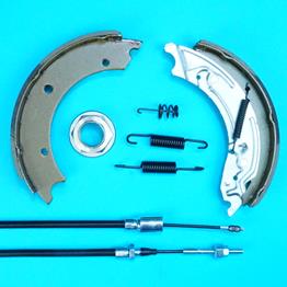 Brake Shoes & Long Life Cables with Hub Nuts for TT105G