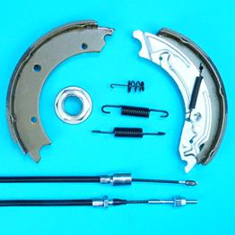 Brake Shoes & Long Life Cables with Hub Nuts for TT126G