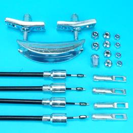 Twin Axle Long Life Brake Cables with Compensator & Eyelets for Ifor Williams LM125G