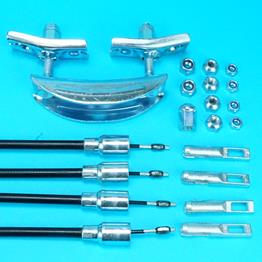 Twin Axle Long Life Brake Cables with Compensator & Eyelets for Ifor Williams LM85G