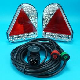 LED Quick Fit Plug-in Triangular Trailer Lamps with 6m Harness