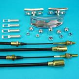 Twin Axle Long Life Brake Cables with Compensator & Eyelets for Ifor Williams LT106G