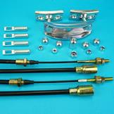 Twin Axle Long Life Brake Cables with Compensator & Eyelets for Ifor Williams LT105G