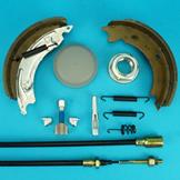 Brake Shoes & Long Life Cable Set with Service Kit for Ifor Williams LT125G