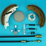Brake Shoes & Long Life Cable Set with Service Kit for Ifor Williams LT85G