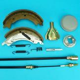 Brake Shoes with Long Life Cables, Eyelets, 1/2 Shells, Hub Nuts & Caps for LT106G