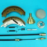 Brake Shoes with Long Life Cables, Eyelets, 1/2 Shells, Hub Nuts & Caps for LT125G