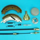 Brake Shoes with Long Life Cables, Eyelets, 1/2 Shells, Hub Nuts & Caps for LM85G