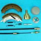 Brake Shoes with Long Life Cables, Eyelets, 1/2 Shells, Hub Nuts & Caps for LT146G