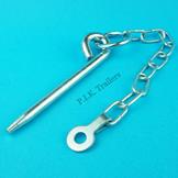 10mm x 1435mm Round Cotter Pin & Chain with Tab Washer