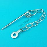 6mm x 115mm Round Cotter Pin & Chain with Tab Washer