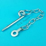 8mm x 105mm Round Cotter Pin & Chain with Tab Washer