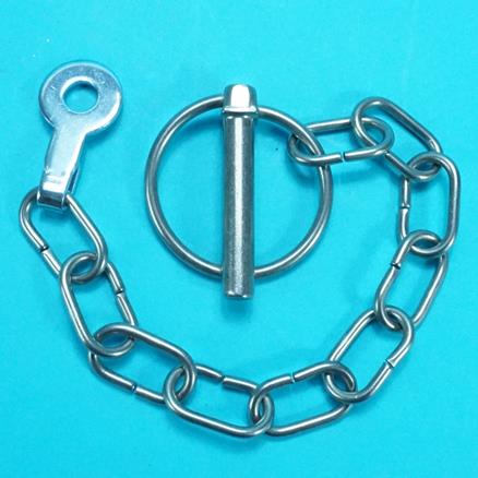 8mm STAINLESS STEEL LYNCH PIN TAB WASHER & CHAIN