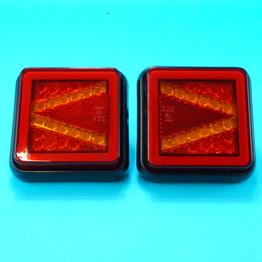 LED 'Neon-Glow' Lamps with Strobe Indicators - Pair